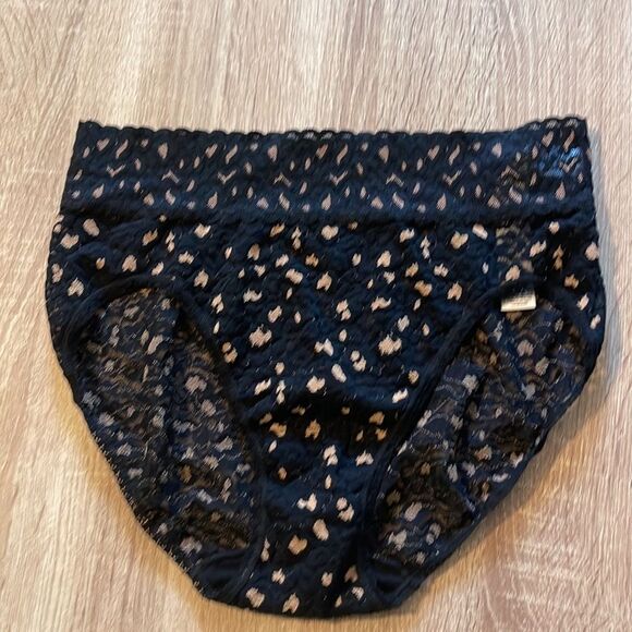 2) NEW Hanky Panky Cross Dyed Leopard French Brief panties small black - Picture 5 of 8